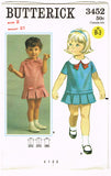 1960s Vintage Butterick Sewing Pattern 3452 Toddler Girls Drop Waist Dress Sz2 by Vintage4me2