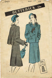 Butterick 3469: 1940s Petite Misses Uncut WWII Suit 28B Vintage Sewing Pattern