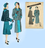 Butterick 3469: 1940s Petite Misses Uncut WWII Suit 28B Vintage Sewing Pattern