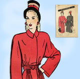 Butterick 3504: 1940s Stylish WWII Misses Coat Sz 32 B Vintage Sewing Pattern