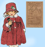 Butterick 3592: 1920s Charming Toddler Girls Coat Size 1 Vintage Sewing Pattern