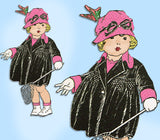 Butterick 3592: 1920s Charming Toddler Girls Coat Size 4 Vintage Sewing Pattern