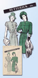 1940s Vintage Butterick Sewing Pattern 3611 Misses Street Dress Size 12 30 Bust