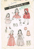 1940s Original Vintage Butterick Pattern 3626 14 Inch Little Girl Doll Clothes