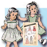 1940s Vintage Butterick Sewing Pattern 3626 Uncut 18 Inch Little Girl Doll Clothes Set