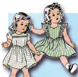 1940s Original Vintage Butterick Pattern 3626 14 Inch Little Girl Doll Clothes