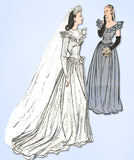 1940s Vintage Butterick Sewing Pattern 3685 Rare WWII Misses Wedding Dress Sz 14 - Vintage4me2