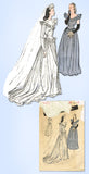 1940s Vintage Butterick Sewing Pattern 3685 Rare WWII Misses Wedding Dress Sz 14 - Vintage4me2