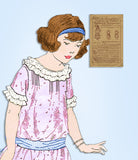 1920s Vintage Butterick Sewing Pattern 3708 Uncut Girls Edwardian Dress Size 8