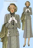 Butterick 3739: 1930s Stunning Misses Suit Size 38 Bust Vintage Sewing Pattern