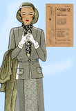 Butterick 3739: 1930s Stunning Misses Suit Size 38 Bust Vintage Sewing Pattern