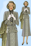Butterick 3739: 1930s Stunning Misses Suit Size 38 Bust Vintage Sewing Pattern