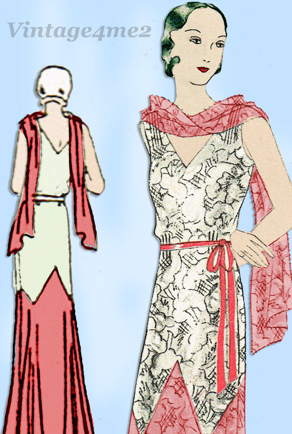 Butterick 3750: 1930s Misses Evening Gown Size 40 Bust Vintage Sewing Pattern - Vintage4me2
