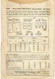 1940s Original Vintage Butterick Pattern 3764 Misses Dress w Gr8 Pockets Sz 34 B