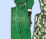 1940s Original Vintage Butterick Pattern 3764 Misses Dress w Gr8 Pockets Sz 34 B