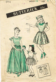 1940s Vintage Butterick Sewing Pattern 3794 Uncut Toddler Girls Dress or Gown 6