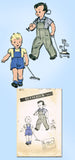 1940s Vintage Butterick Sewing Pattern 3833 Toddler Boys Shirt & Overalls Sz 2 - Vintage4me2