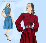 Butterick 3847: 1940s Misses Post WWII Dress Sz 32 B Vintage Sewing Pattern