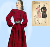 Butterick 3847: 1940s Misses Post WWII Dress Sz 32 B Vintage Sewing Pattern