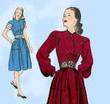 Butterick 3847: 1940s Misses Post WWII Dress Sz 32 B Vintage Sewing Pattern