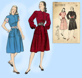 Butterick 3847: 1940s Misses Post WWII Dress Sz 32 B Vintage Sewing Pattern