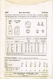 1940s Vintage Butterick Sewing Pattern 3852 Uncut WWII Little Boys Shirt Size 8