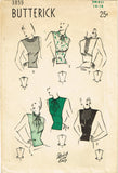 1940s Original Vintage Butterick Pattern 3859 Uncut WWII Misses Dickey 32 34 B