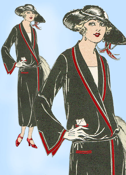 Butterick 3869: 1910s Uncut Misses Surplice Dress Sz 36 B Vintage Sewing Pattern - Vintage4me2
