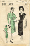 1940s Original Vintage Butterick Pattern 3870 Misses Draped Cocktail Dress 32 B
