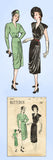 1940s Original Vintage Butterick Pattern 3870 Misses Draped Cocktail Dress 32 B