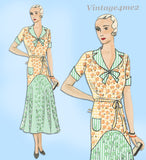 Butterick 3872: 1930s Uncut Misses Street Dress Size 36 B Vintage Sewing Pattern