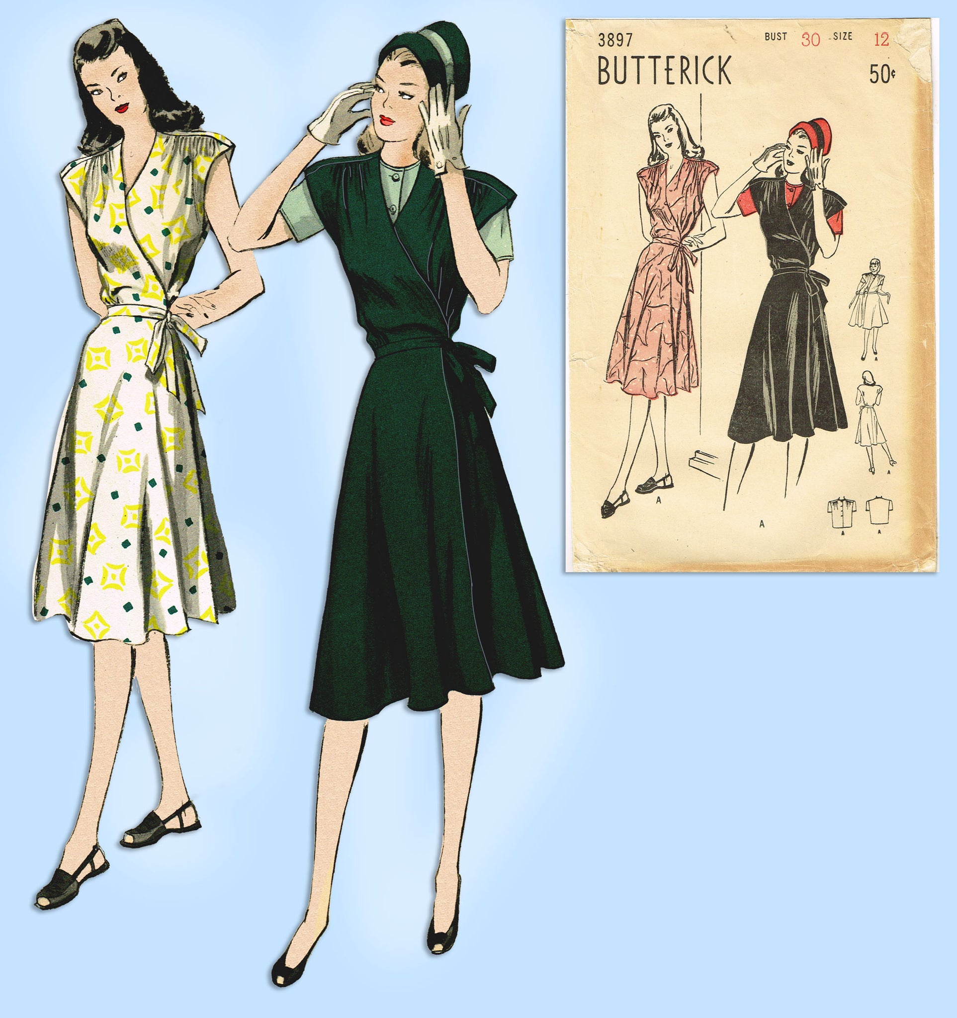 Minerva Sew-Along - Butterick 6554 Wrap Dress 