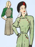 1940s Vintage Butterick Sewing Pattern 3911 Misses Raglan Dress Size 12 30 Bust - Vintage4me2