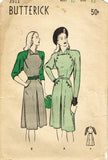 1940s Vintage Butterick Sewing Pattern 3911 Misses Raglan Dress Size 12 30 Bust - Vintage4me2
