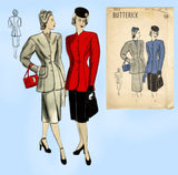 Butterick 3925: 1940s Uncut Misses Tunic Suit Size 32 B Vintage Sewing Pattern