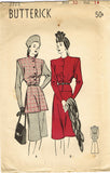 Butterick 3928: 1940s Uncut Misses Tunic Suit Size 32 B Vintage Sewing Pattern