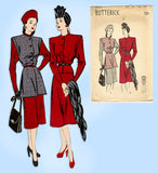 Butterick 3928: 1940s Uncut Misses Tunic Suit Size 32 B Vintage Sewing Pattern