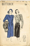 Butterick 3929: 1940s Uncut Misses Stylish Suit Size 32 B Vintage Sewing Pattern