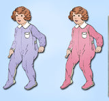 1920s Vintage Butterick Sewing Pattern 3982 Toddler Girls Hooded Pajamas Size 5 - Vintage4me2