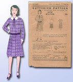 1930s Vintage Butterick Sewing Pattern 4042 Junior Girls Flapper Dress Size 31 B - Vintage4me2