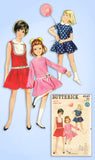 1960s Vintage Butterick Sewing Pattern 4143 Cute Toddler Girls Party Dress Sz 6