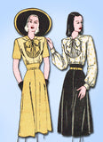 1940s Vintage Butterick Sewing Pattern 4170 Misses Street Dress Size 14 32B ORIG - Vintage4me2