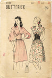 1940s Original Vintage Butterick Pattern 4181 Stunning Uncut Misses Dress Sz 32B