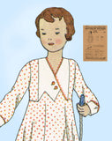 1930s Vintage Butterick Sewing Pattern 4200 Darling Toddler Girls Dress Size 6