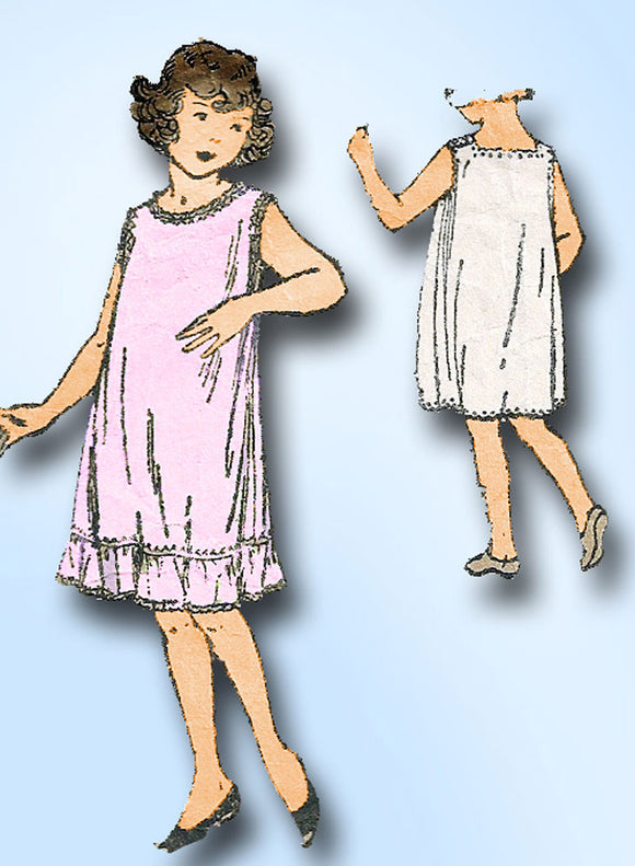 1920s Vintage Butterick Sewing Pattern 4205 Toddler Girls Princess Slip Size 6