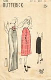 1940s Original Vintage Butterick Pattern 4235 Easy Misses Day or Night Skirt 24W