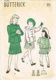 1940s Vintage Butterick Sewing Pattern 4262 Uncut Toddler Girls Suit Size 4 23B - Vintage4me2