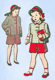 1940s Vintage Butterick Sewing Pattern 4280 Little Girls Boxy Suit Size 8 26 B - Vintage4me2