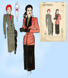 Butterick 4428: 1940s Uncut Misses Slender Suit Size 32 B Vintage Sewing Pattern
