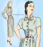 Butterick 4500: 1940s Misses Dress Raglan Sleeves 36B Vintage Sewing Pattern